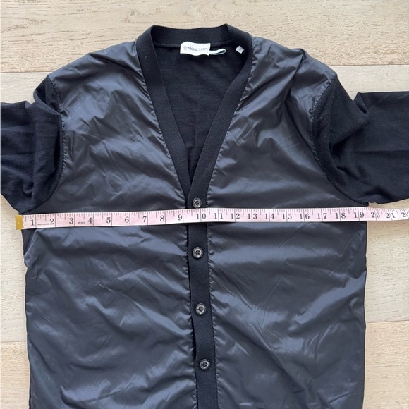 Monclear Maglia Tricot V-Neck Cardigan Sz S black - Picture 5 of 11